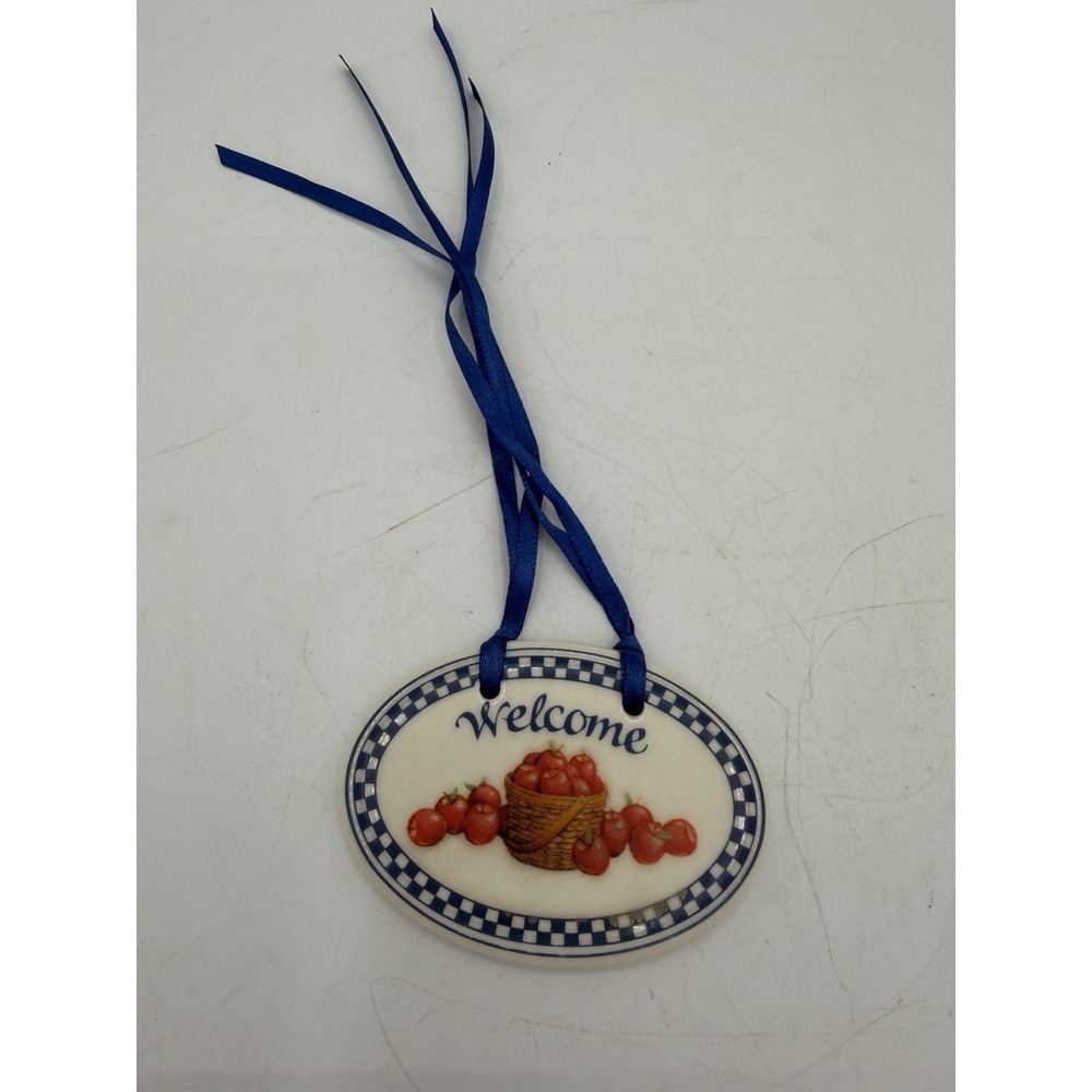 🏡✨ Longaberger "Welcome" Basket Tie‑On – Tie On Only – EUC ✨🏡